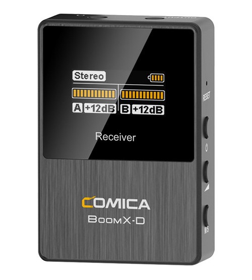 Comica Audio BoomX-D D2 Ultracompact 2-Person Digital Wireless Microphone System for Mirrorless/DSLR Cameras (2.4 GHz)